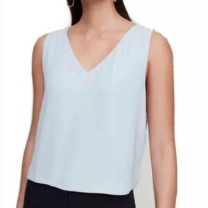 Babaton Aritzia Light Blue Crepe Top
